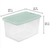 Sterilite 6 Pack Latching Box, Clear Plastic Stackable Storage Bin