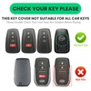 Aoocar 3 Button Genuine Leather Key Fob Cover, for Toyota