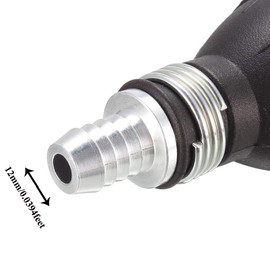 Superall 12mm 1/2" Black Bulb Type Rubber Fuel Transfer Vacuum Fuel Line Hand Primer Gasoline Petrol Diesel Pump Bulb for Marine Boat Accessories