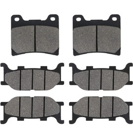 LOCOPOW Front & Rear Brake Pads for Yamaha Vstar V Star 1100 Classic Custom XVS1100 1999 2000 2001 2002 2003 2004 2005 2006 2007 2008 2009