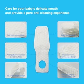Limpiador bucal desechable para bebés (42 unidades, uso húmedo y seco), ideal para recién nacidos de 0 a 36 meses, ideal para dientes