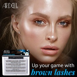 Ardell Individual False Eye Lashes - Medium Brown, Lightweight, Natural Look DIY Lash Clusters Eyelash Extensions, 4 Pack