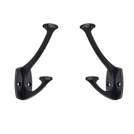 ZAUYX 5 Pack Oil Rubbed Bronze Hooks Decorative Heavy Duty Solid Large Coat Hooks for Towel Hanging Coats Robe Wall Mounted Towel Bags Door Back Bathroom Wall Hook.