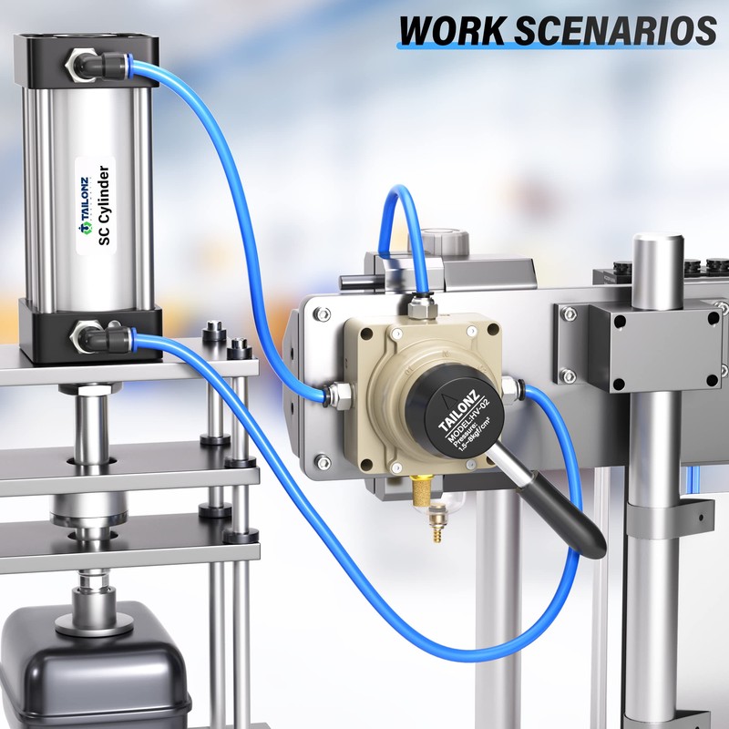 TAILONZ PNEUMATIC Rotary Lever Hand Valve HV-02 1/4”NPT Air Flow