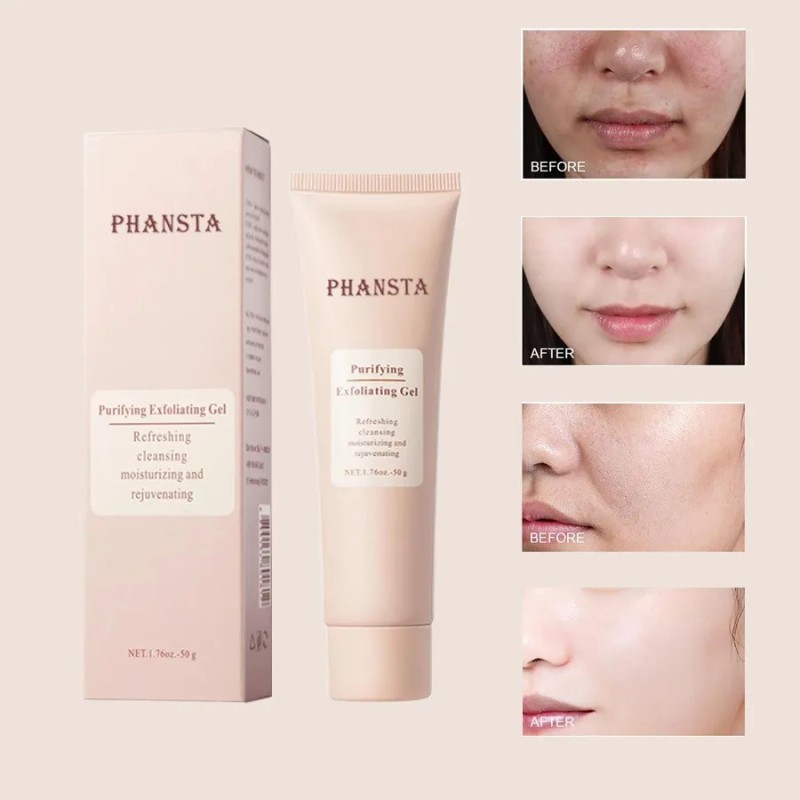 Exfoliante Facial, Gel Exfoliante Purificante 50 G X 2 Pcs