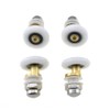 Hahiyo 20mm Diameter Brass Shower Door Wheels with Stainless Steel