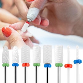 Waves Nail Bit, Set of 8, Ceramic Nail Machine, Nail Machine, Multi-functional Nail Bit, Grinding Bit, Grinding Drill Bit, Polishing Bit Set, Nail Drill Bit, Grinding Nail, DIY Polishing, Nail