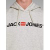 Jack & Jones Men’s Hoodie, Hooded Jumper with Logo, White