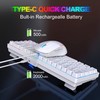 Snpurdiri 60% Wireless Gaming Keyboard and Mouse Combo,LED Backlit Rechargeable