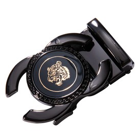 Barry.Wang Mens Formal Belt Fashion Buckle Genuine Leather Ratchet Automatic Belt Luxury Gift