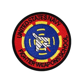 ROCKAPATCH United States Navy Fighter Weapons School Embroidered Iron On Patch Emblem