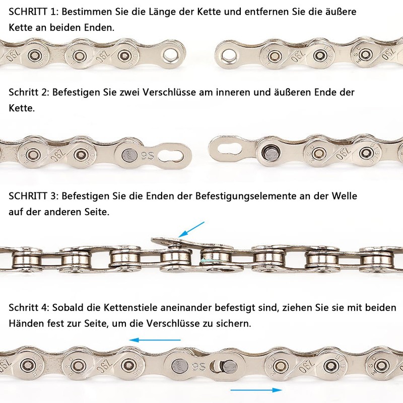 WUDQIJI Bicycle Missing Link Bicycle Chain Link 8 Pairs Chain