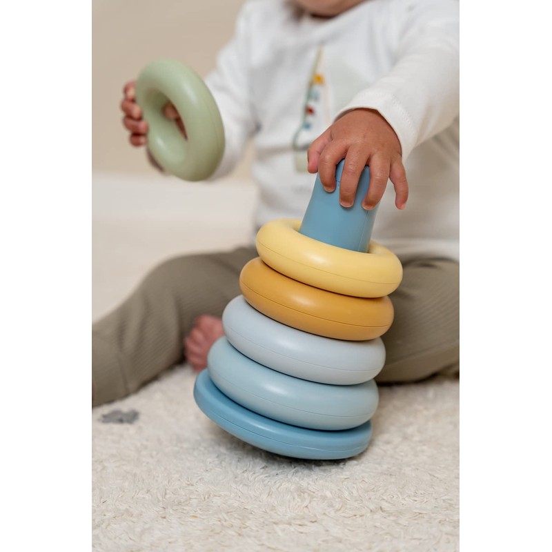 Little Dutch 2007771 Plastic Stacking Tower/Stacking Rings - Blue
