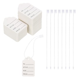 PATIKIL Price Tags Hang Tags Writing Labels Labels Labels 50mm x 32mm White Tagging for Clothing Handmade Prices with Nylon Ties Set of 100