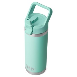 YETI Rambler C Straw Bottle, Stainless Steel Vacuum Insulated Bottle with Straw Cap, Seafoam, 18 oz (532 ml)