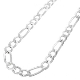 Verona Jewelers 925 Sterling Silver 8MM Mens Figaro Link Chain Necklace - Sterling Silver Solid Heavy Figaro Link Necklace and Bracelet For Men, Sterling Silver Mens Necklace (18.00)