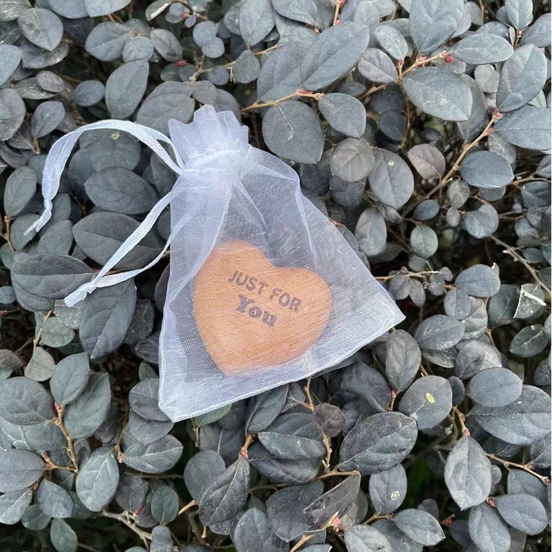 Wooden Heart Ornaments, Just For You, Tiny Hug Token, Special