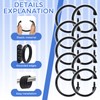 18 Pack Black Shower Curtain Rings, Easy Snap Hooks for