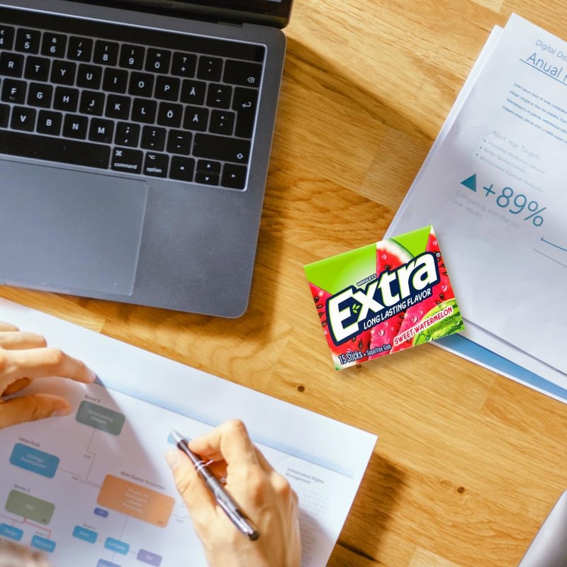 EXTRA Watermelon Sugar Free Chewing Gum, 15 ct (3 Pack)