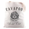 JNIAP Cavapoo Gift Cavapoo Social Club Tote Bag Dog mom