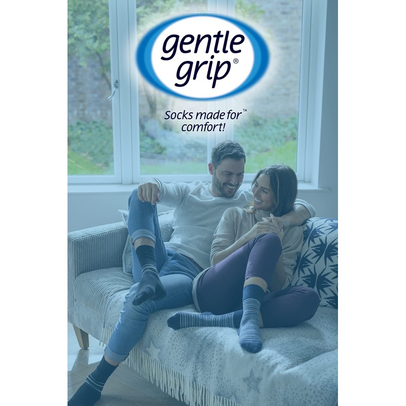 6 Pairs mens gentle grip no elastic socks 6-11 uk,