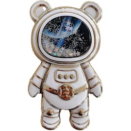 Jowxsx Astronaut Phone Holder, Adjustable Tablet Phone Ring Stand with 3D Moving Cute Phone Stand Holder,Adjustable Tablet Phone Ring Stand with 3D Moving Star Sequins for Girls Women