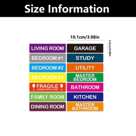 10 PCS Packing Labels for Moving House, Moving Labels for Boxes, Moving Stickers, for Moving Supplies, Cardboard Box, Wardrobe Boxes