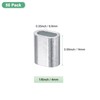 M METERXITY 50-Pack Aluminum Crimping Loop Sleeves, 4mm 1/6" Single