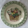 Henn GERALD HENN WORKSHOPS CHRISTMAS 1997 GREEN SPONGEWARE POTTERY PLATE