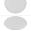 Ponpong Round Plastic Serving Trays Platters, White, 6 Packs