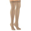 Collections Etc Non-Run Compression Thigh High Stockings - 3 Pairs