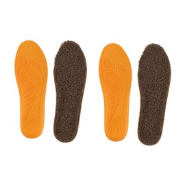 Healeved 2 Pairs Warm Winter Insoles for Men Women Foot Care Shoe Pads Arch Support Massaging Sports Insoles Size -36 Brown