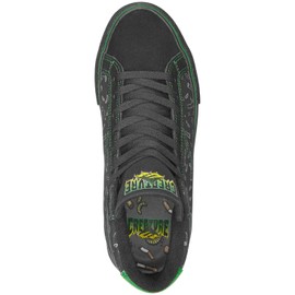 Emerica Men's Omen Hi X Creature Skate Shoe, Black/Black, 11