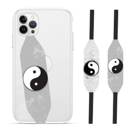 Switchbands Universal Phone Grip Strap | Phone Grip for Secure Handling | Pack of 2 | Wireless Charging Compatible & Phone Holder for Better Grip | Reversible Phone Hand Strap - Yin Yang