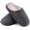 Coface Men's Memory Foam Slippers Warm Plaid Slippers Fluffy Plush