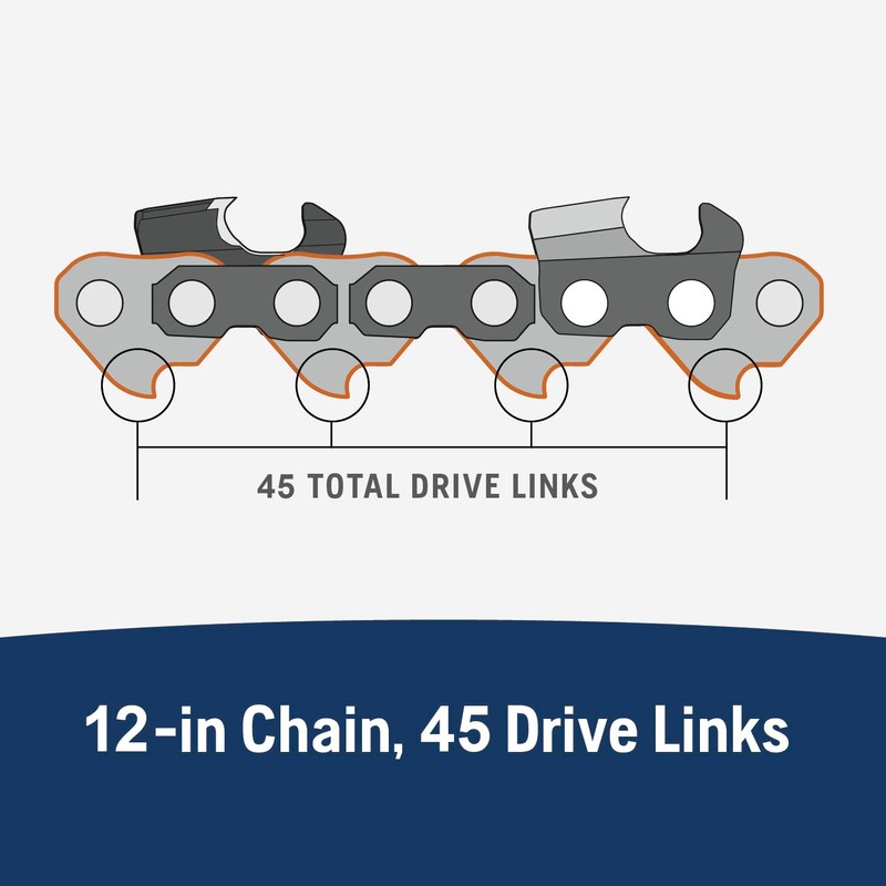 Husqvarna X-Cut S93G 12 Inch Chainsaw Chain, 3/8" Mini Pitch,