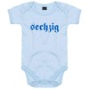 FanShirts4u Baby Bodysuit Sixty Blue Munich Light Blue 3-6 Months