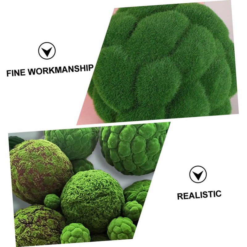 TEHAUX Artificial Moss Topiary Ball Home Decor Fake Moss Ball