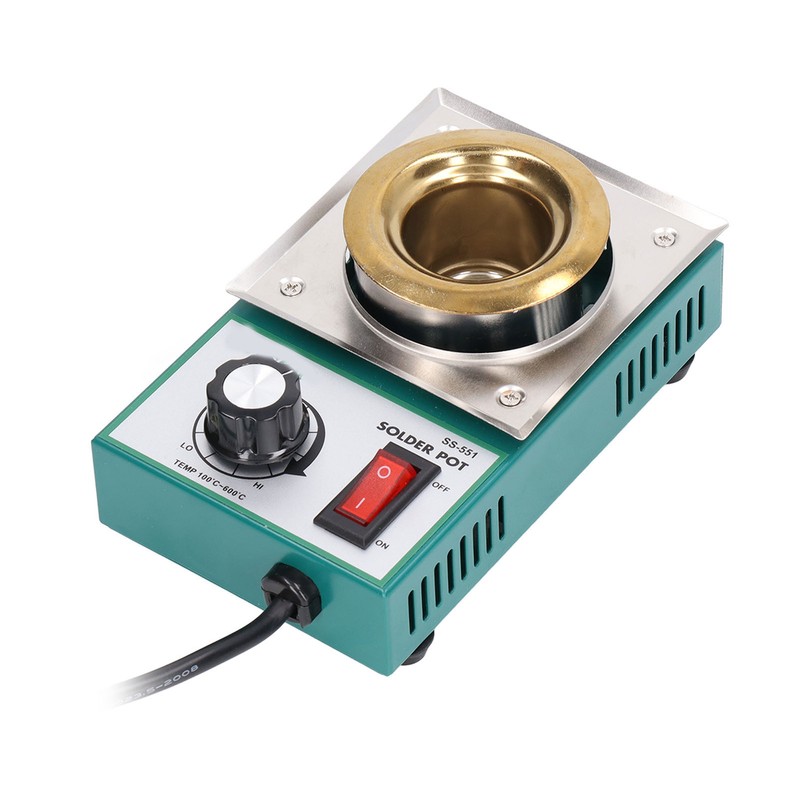 150W Round Solder Pot Stainless Steel Ti Plating Electronic Soldering