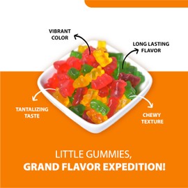 Lady Sarah Gummy Bears Assorted Flavours - 240 Grams (Pack of 2 x 120G Bags) |Canada's Top Choice Bulk Candy Bear Bag