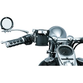 Kuryakyn 1500 Motorcycle Handlebar Accessory: Universal Drink Ring Beverage/Cup Holder for Motorcycles with Perch Mount, Chrome
