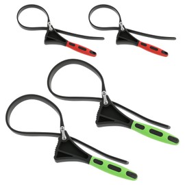 SHCJINGK 4 Pcs Rubber Strap Wrench Set, Oil Filter Wrench with Diameter 6" and 4" Heavy Duty Rubber Strap,Adjustable Blet Sink Wrench for Jar Opener,Water Filter,Plumbing