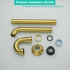 SEABEFORE Brass P Trap U-Shape 1 1/4 inch Sink Drain