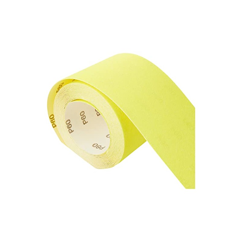 TIMCO 60 Grit Sandpaper Roll - Yellow - 115mm x