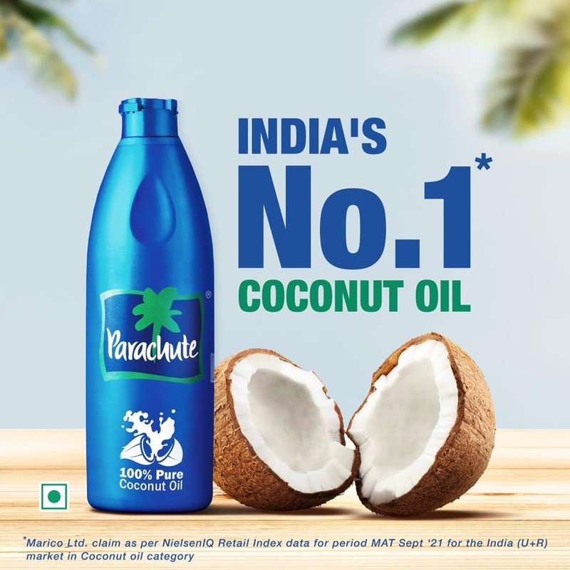 Parachute 100% Pure and Natural Unrefined Coconut Oil | No
