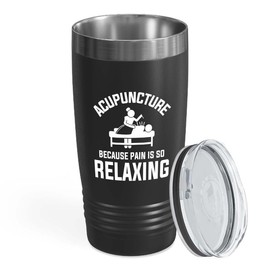 Black Edition Viking Tumbler 20oz - Acupuncture because pain - Chiropractors Physical Therapists Physician Assistants Naturopathic Physicians Massage Therapists.