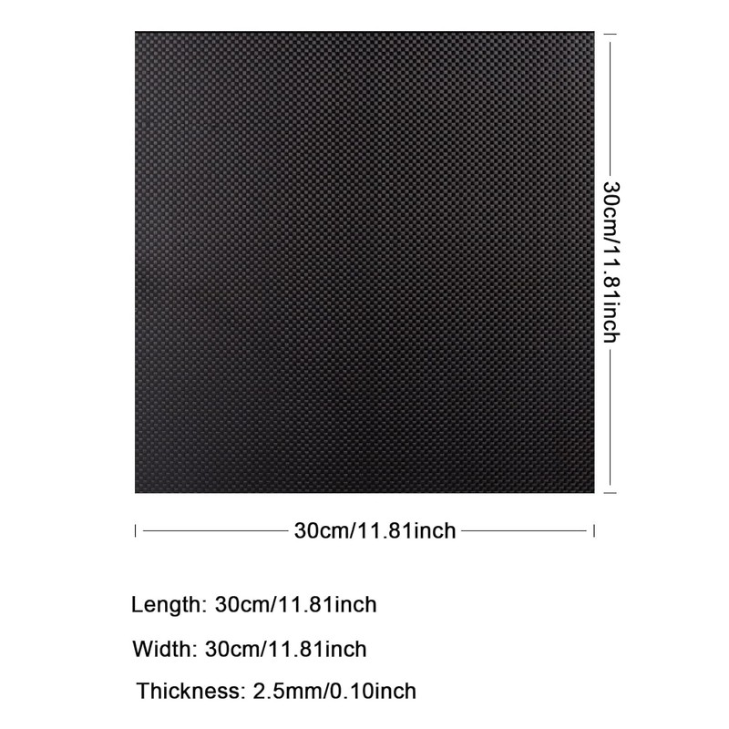 Kalolary Carbon Fiber Board, Real Carbon Fiber Sheets 0.5mm-5mm, 100%