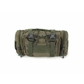Snugpak ResponsePak WGTE Tactical Deployment Bag - 600D Nylon, Quick-Grab Carry Handle, Multi-Pocket Design, 46-inch Waist Strap, Zipped Front Pocket - Compatible with MOLLE Rucksacks - 400g - Olive