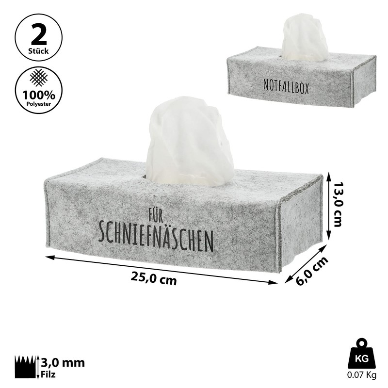 Tissue Dispenser Cover Set of 2 │ 25 x 13
