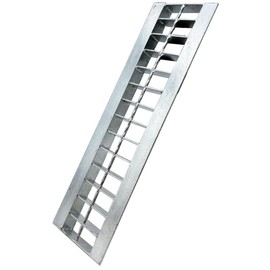 DuuMuut Galvanized Steel Drain Grate with Lip 24x4 for Vodaland 4” Trench, Outdoor Drain Cover, B Class Replacement Sewer Grate Durable, Sliver Rectangle Drainage Grate for Driveway, Concrete, Yard